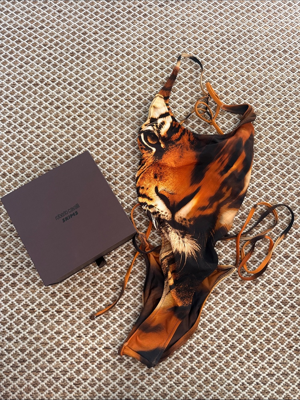 SKIMS x Roberto Cavalli Tiger Face One Piece Swimsuit
